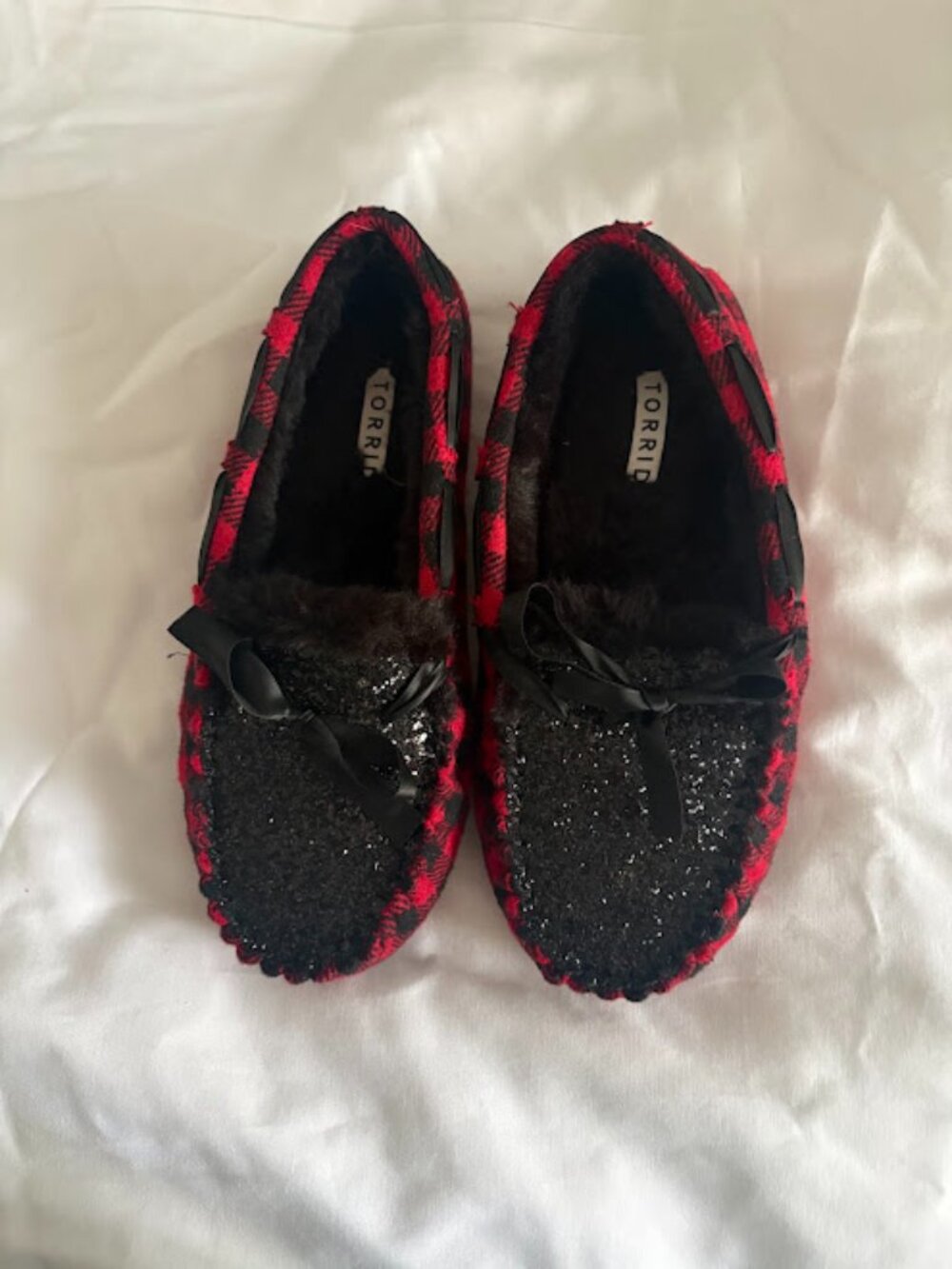 Torrid Red Plaid Shoes Size 8.5WW
